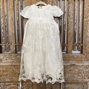 BRIDESS FLOWER GIRL DRESS WHITE LACE NEW